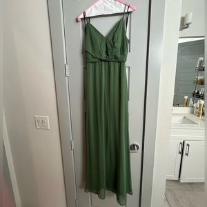 Social bridesmaid green dress